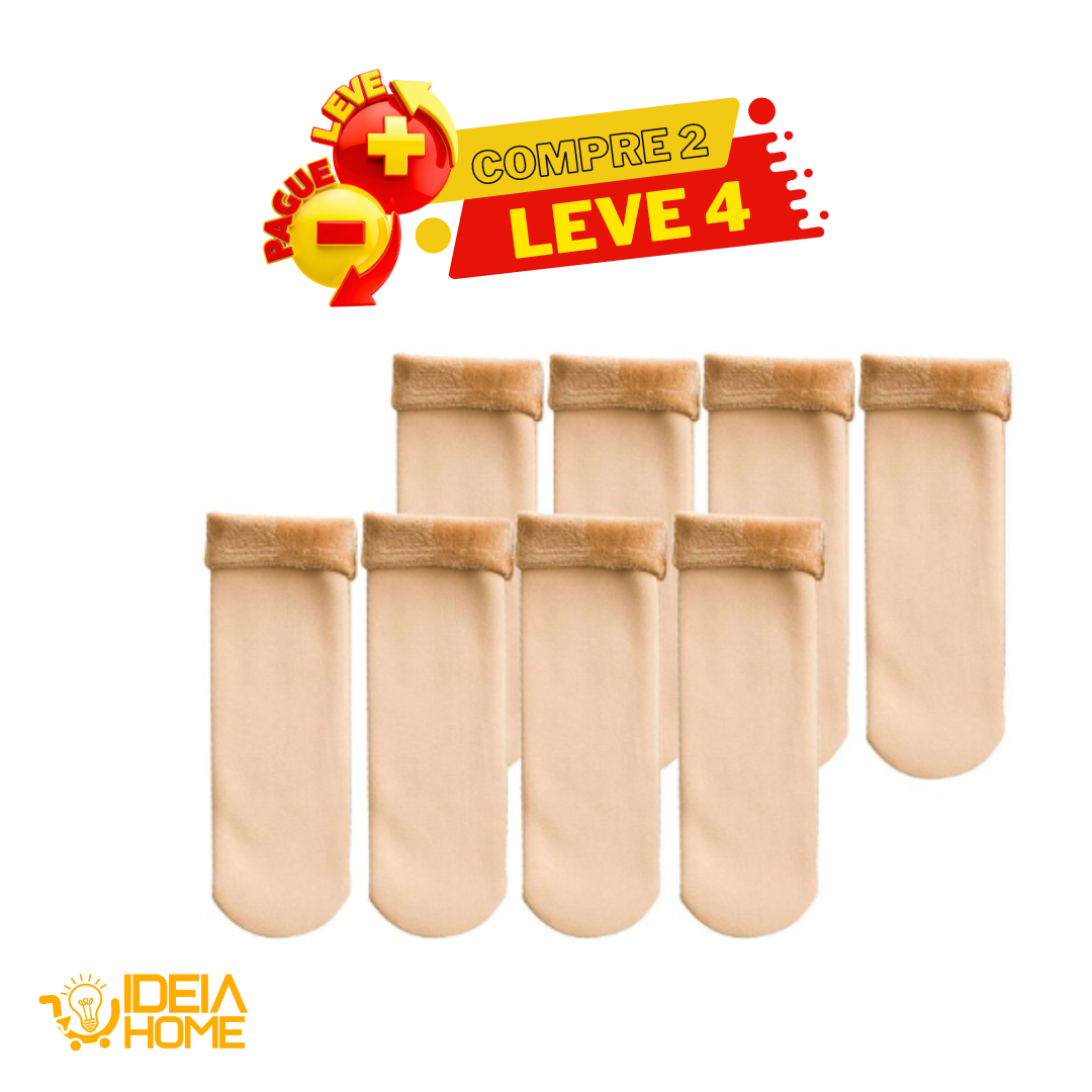 Kit Meia Térmica Plush | Compre 2 Leve 4